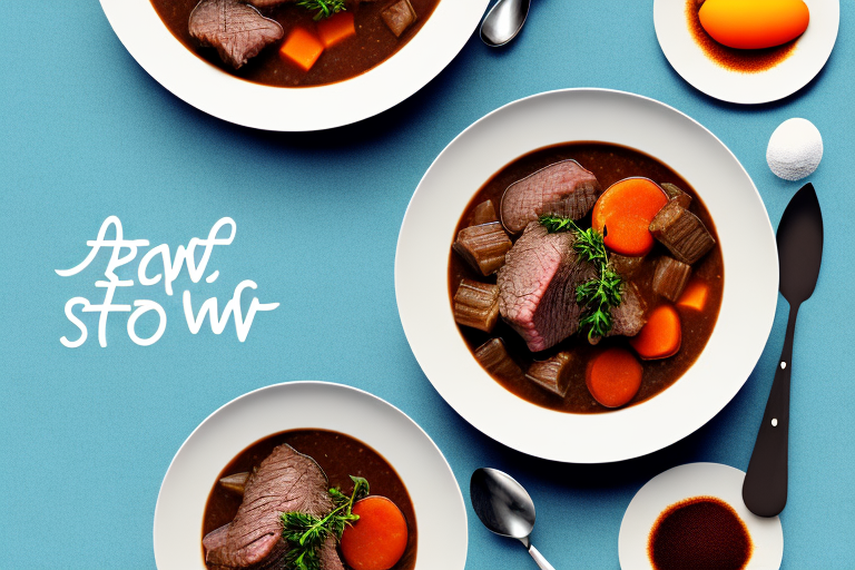 A bowl of beef stew with a variety of ingredients that could be used to make a new dish