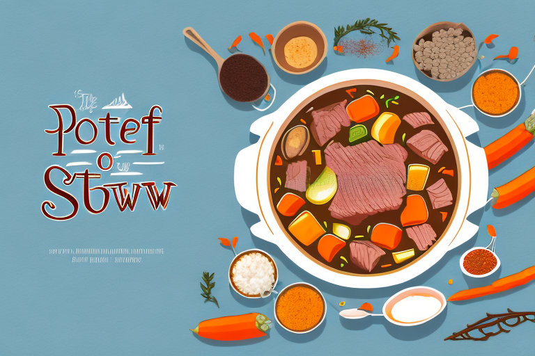 A pot of beef stew