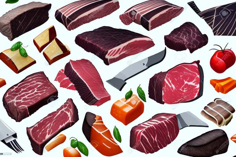 A selection of different cuts of beef
