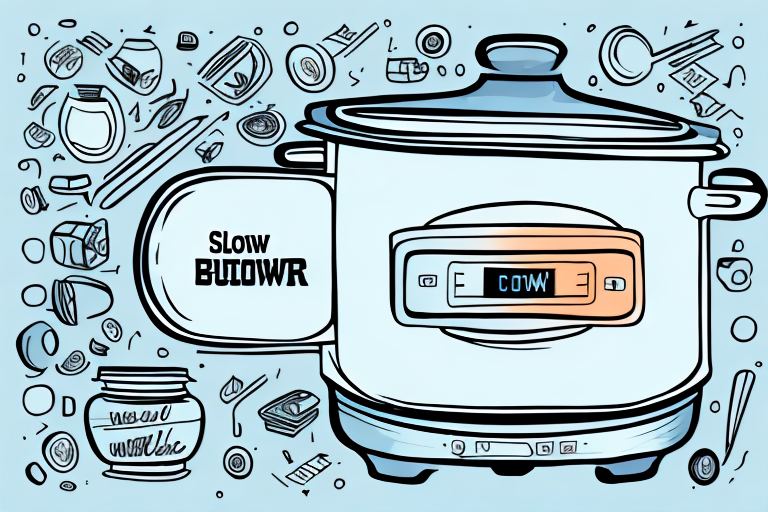 A slow cooker with beef stew bubbling away inside