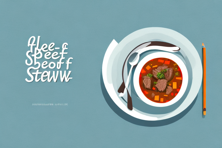 A bowl of beef stew with a gluten-free label