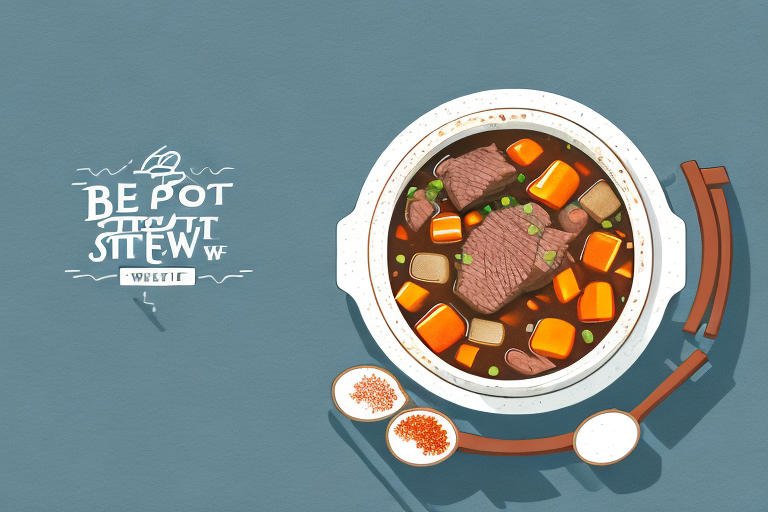 A pot of beef stew with a smoky flavor