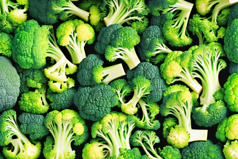 A variety of colorful cruciferous vegetables