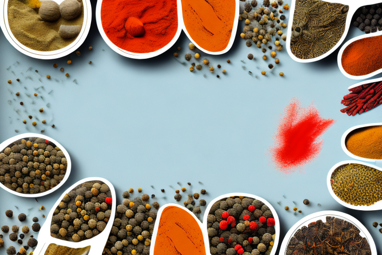 A variety of fresh spices arranged in a bowl
