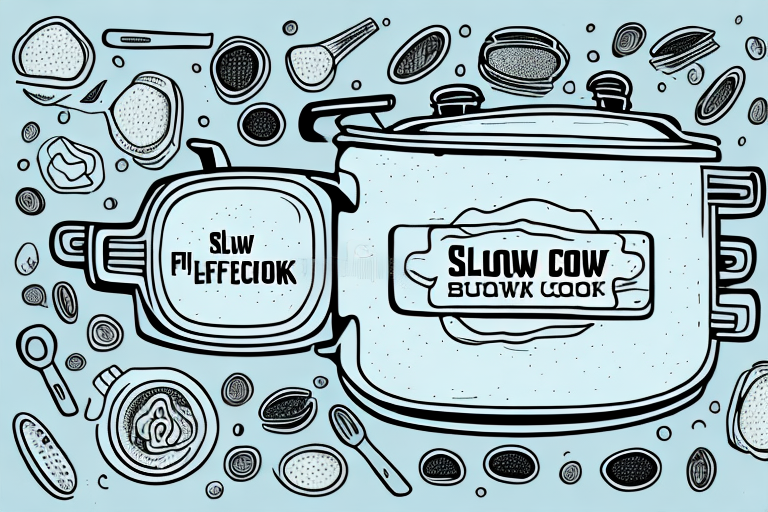 A slow cooker with a thick beef stew bubbling inside
