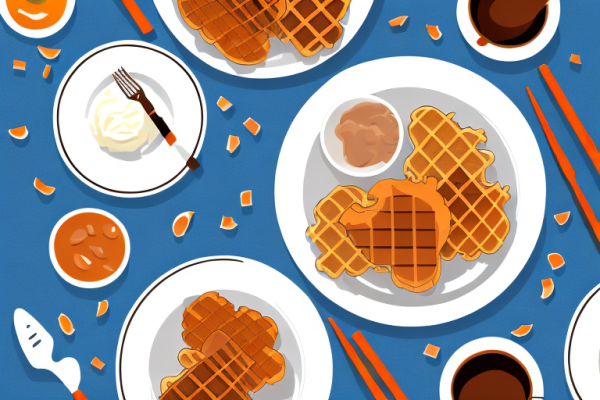 Are chicken and waffles typically served for breakfast or dinner?