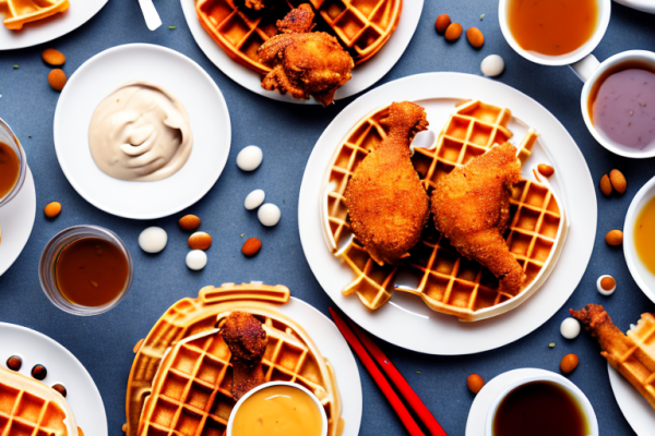 What are some common methods for breading the chicken in chicken and waffles?