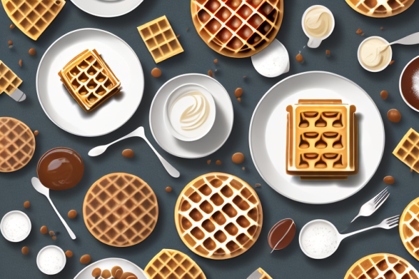 What are some common variations of the waffle shape in chicken and waffles?