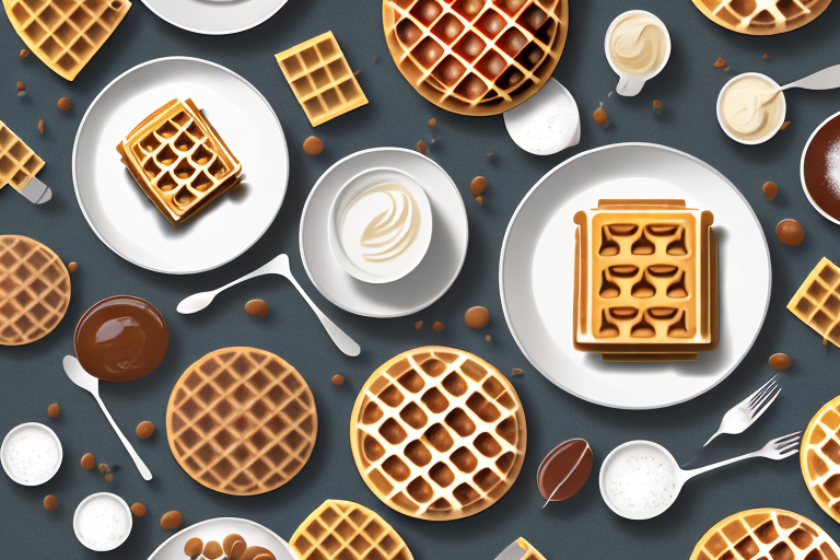 A plate with a selection of different waffle shapes