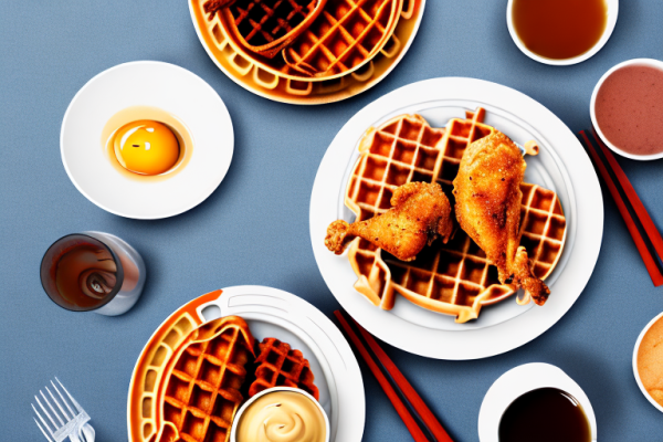 What are some common methods for frying the chicken in chicken and waffles?