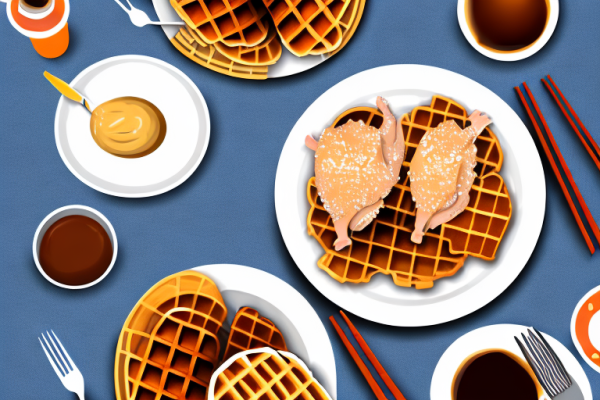 What are some common ways to add a smoky flavor to chicken and waffles?