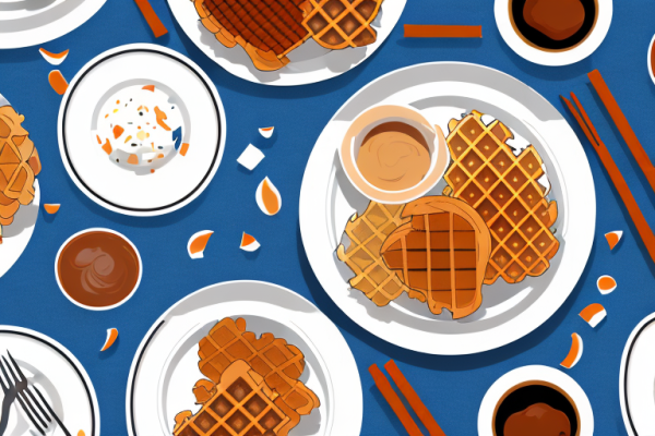 Are there any famous culinary competitions featuring chicken and waffles as a category?