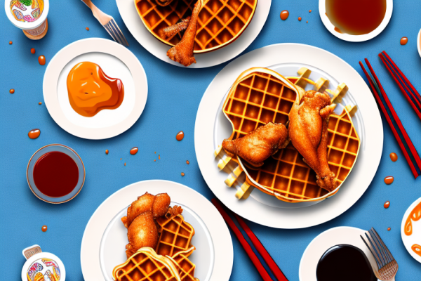 Can you make chicken and waffles with a different type of syrup presentation style?