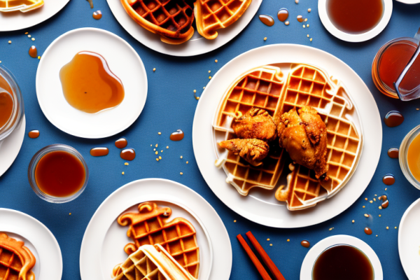 Can you make chicken and waffles with a different type of syrup drizzle design?