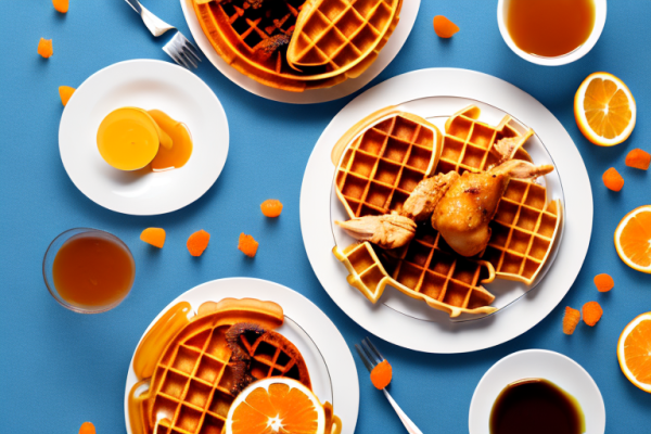 What are some unique ways to incorporate citrus flavors into the chicken in chicken and waffles?