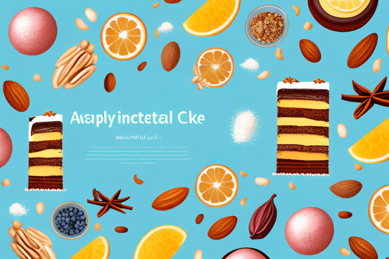 A delicious-looking cake with natural ingredients