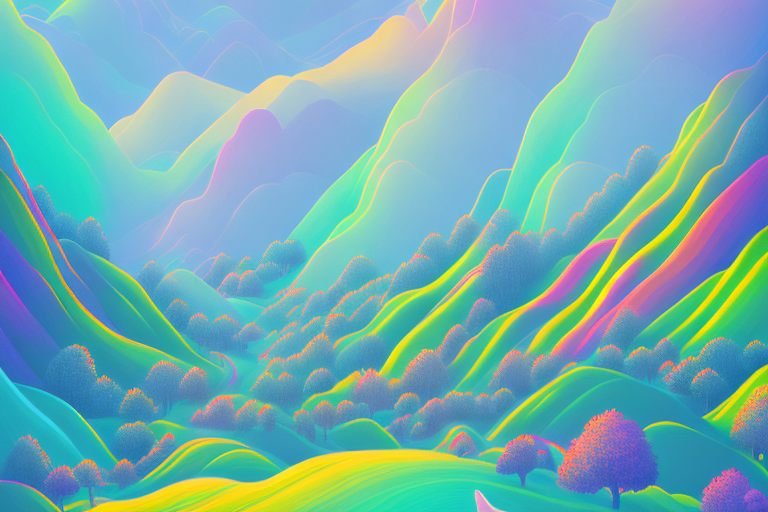 A colorful valley with a dreamy