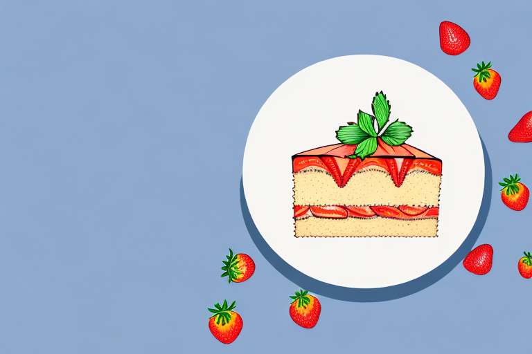 A delicious-looking strawberry charlotte cake