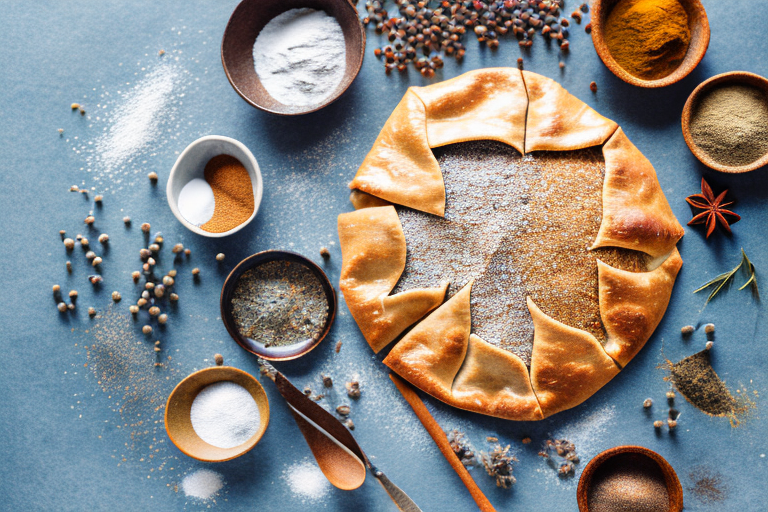 A traditional buckwheat galette with ingredients