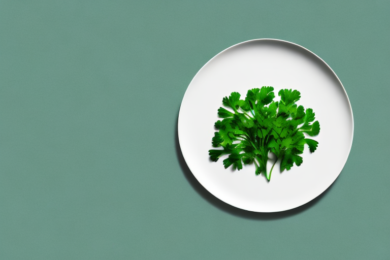 A plate of food with a topping of parsley