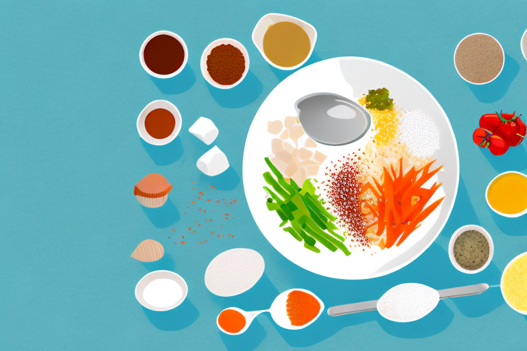 A bowl of food with a variety of ingredients to represent a healthy anti-bloating recipe