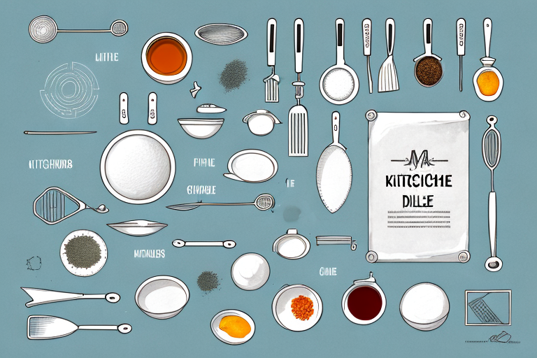 A kitchen with ingredients and utensils to create a dish