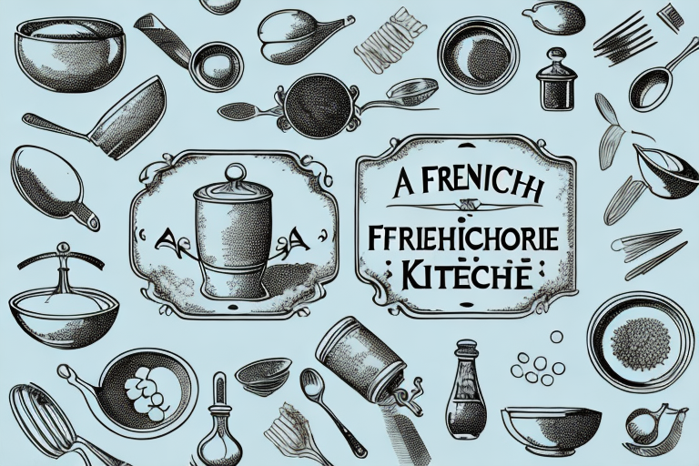 A traditional french kitchen with a bowl of ingredients for making an alouette sans tête