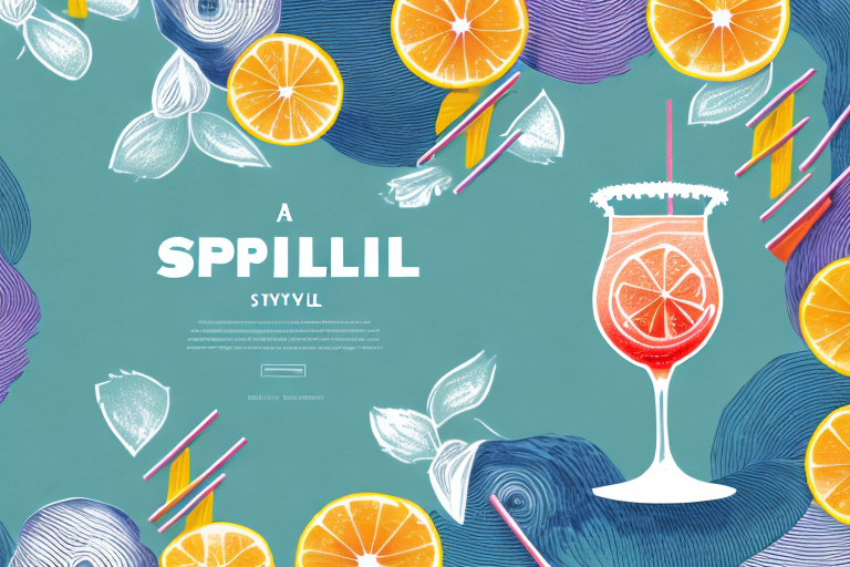 A colorful and inviting spritz cocktail with a vintage feel