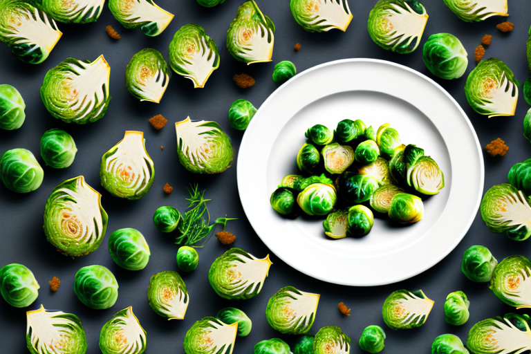 A plate of brussels sprouts with herbs and spices