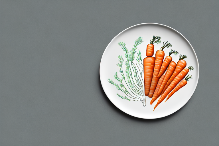 A plate of cooked fennel and carrots