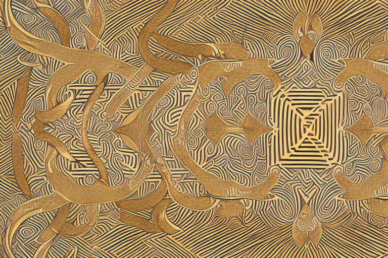 A golden-brown corne de gazelle with intricate patterns