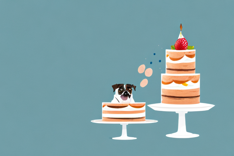 A dog enjoying a delicious cake
