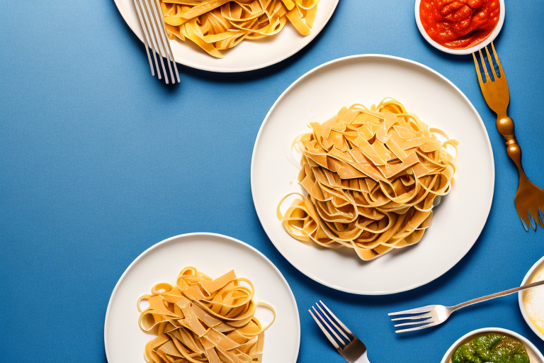 A plate of delicious-looking pasta cooked in a cookeo