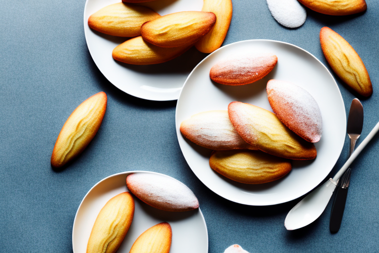 A plate of freshly-baked madeleines with a hint of vanilla