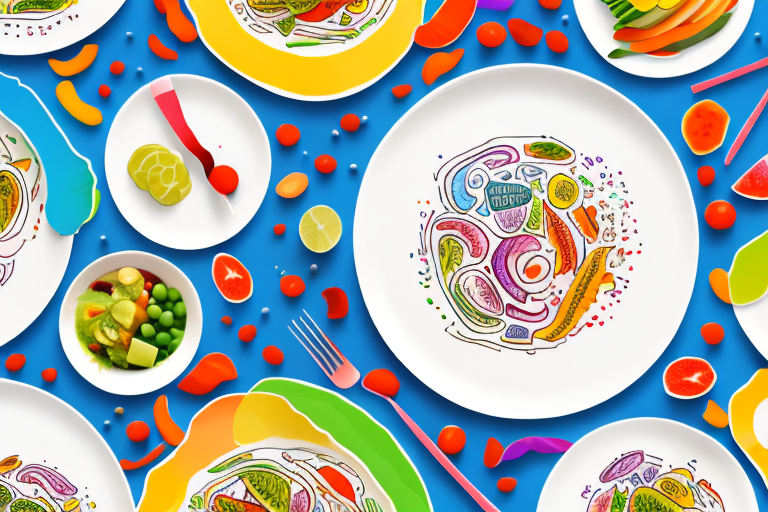 A plate of colourful and nutritious food