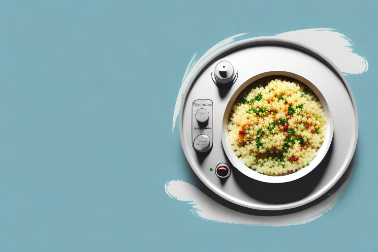 A bowl of couscous cooked in a cookeo machine
