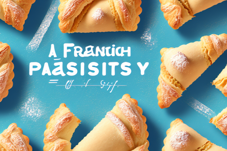 A traditional french pastry with a flaky